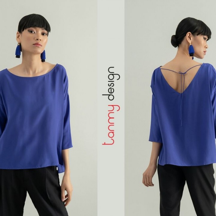 Silk top ATLAS - Royal